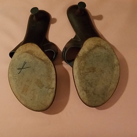 Cole Haan Brown Kitten Heel Sandles - Picture 4 of 7